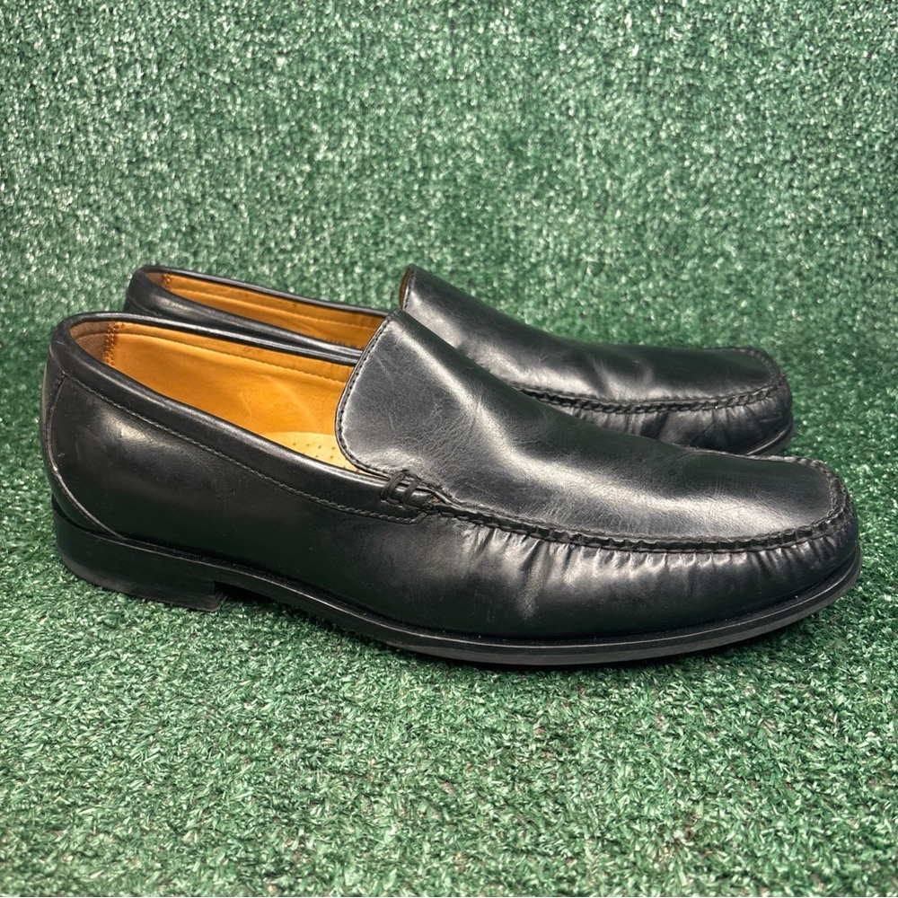 Cole Haan Mens Slip On Black Leather Loafers CO5191 Size 11.5 M - Excellent